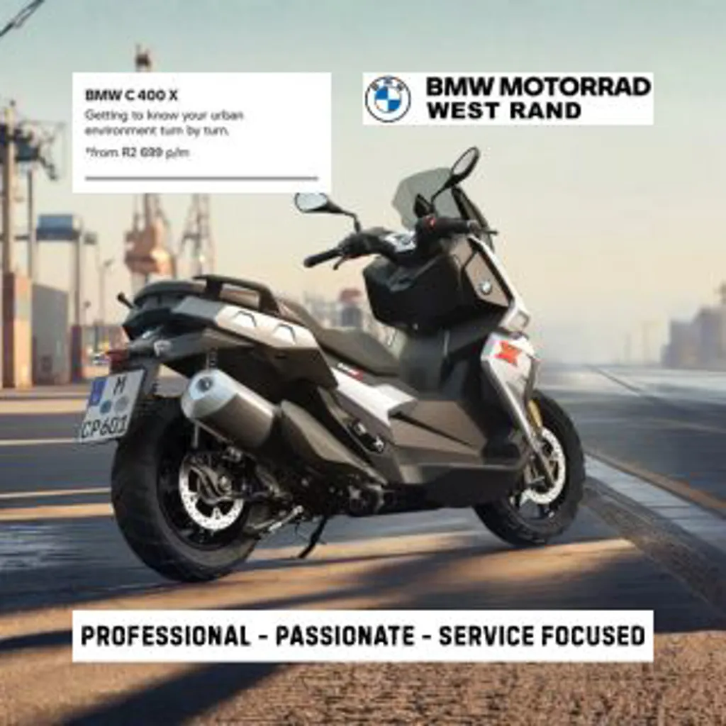 BMW Motorrad West Rand - BMW C400X from R2,699.00 pm