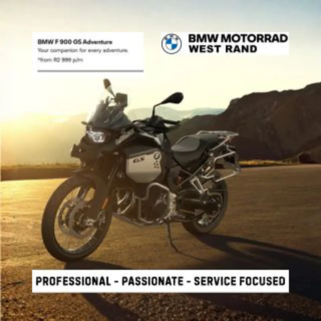 BMW Motorrad West Rand - BMW F900GS Adventure from R2,999.00pm