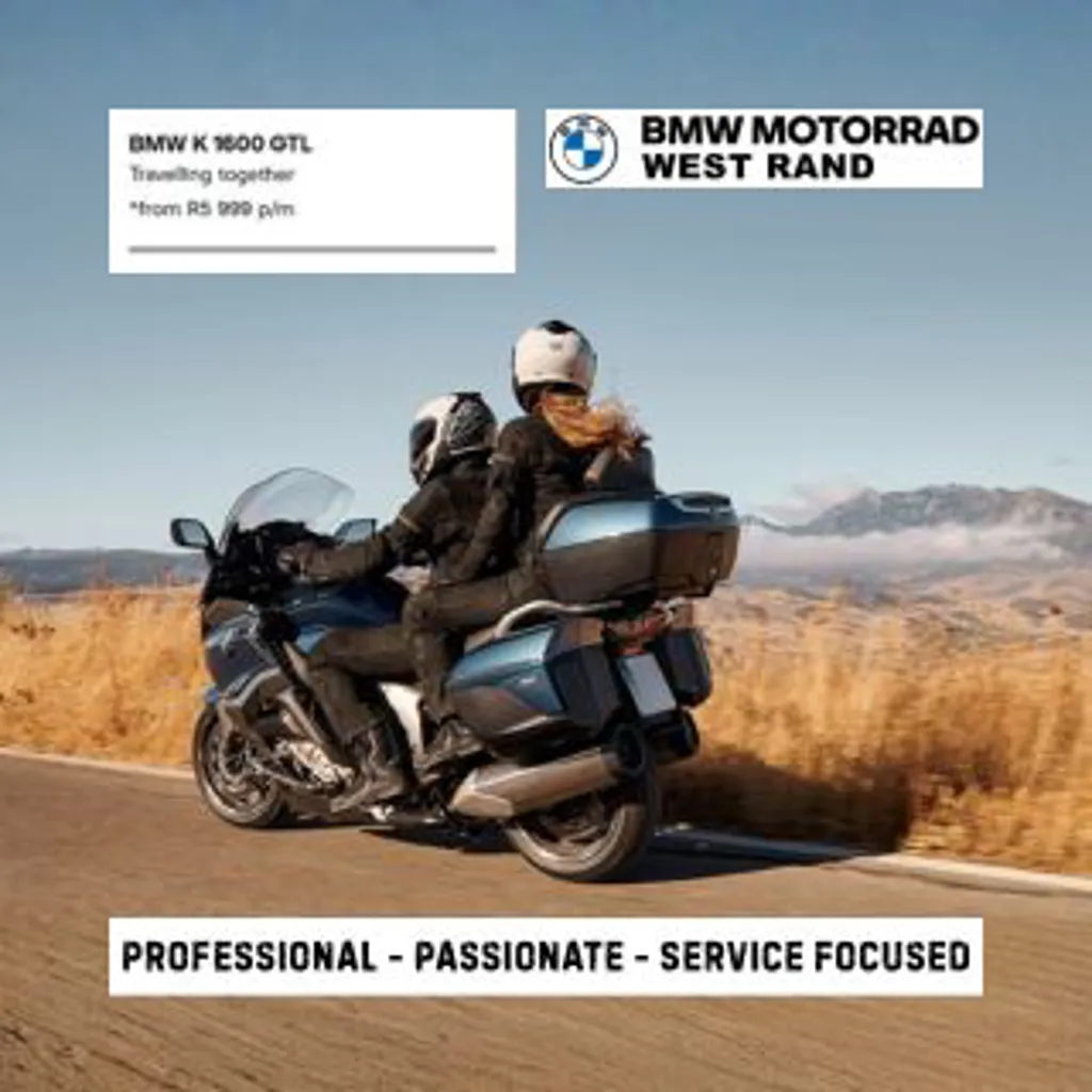 BMW Motorrad West Rand - BMW K1600GTL from R5,999.00 pm